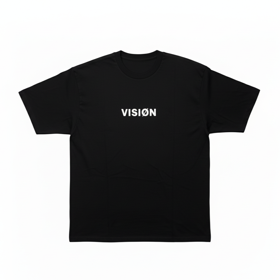T-shirt noir VISIØN - Collection 2025