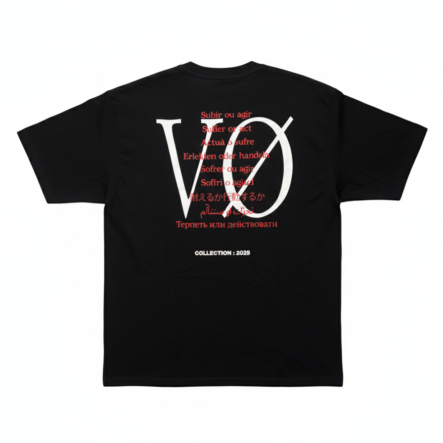 T-shirt noir VISIØN - Collection 2025